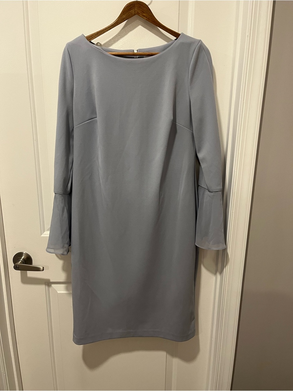 Calvin Klein Long Flutter Sleeve Shift Dress